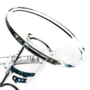 ZOB Glass - 16" Straight Wubbler 8 Arm Tree Perc - Pyramids Label - Blue & Black - The Cave