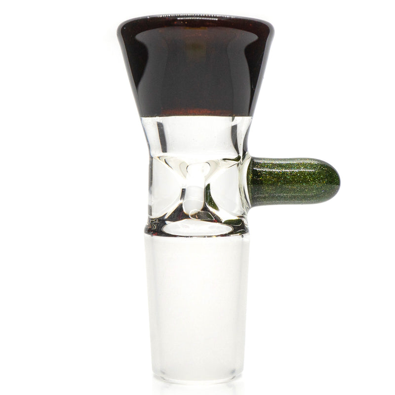 Unity Glassworks - Single Hole Martini Slide - 18mm - Candy Apple Red & Metal Fleck - The Cave