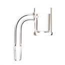 Shooters - 25mm Flat Top Quartz Banger & Slitted Insert - 10mm Male 90º - The Cave