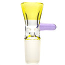Unity Glassworks - Single Hole Martini Slide - 18mm - Citrine & Purple Rain - The Cave