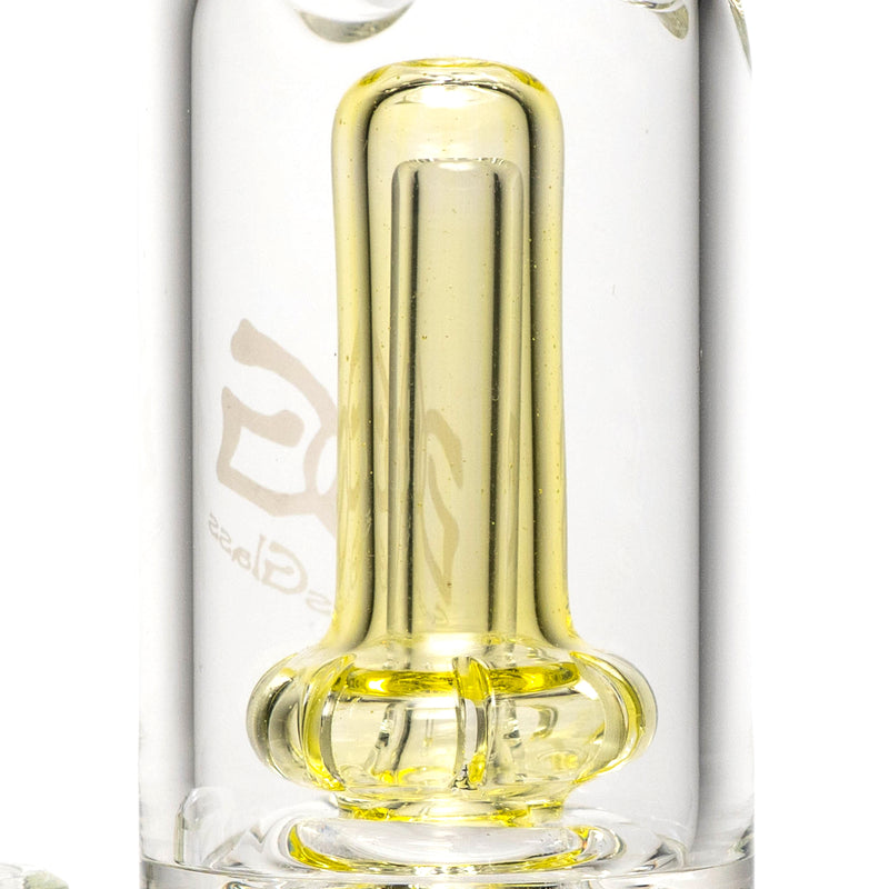 Geos Glass - Double Shredder - Thomas' Transparent Yellow - The Cave