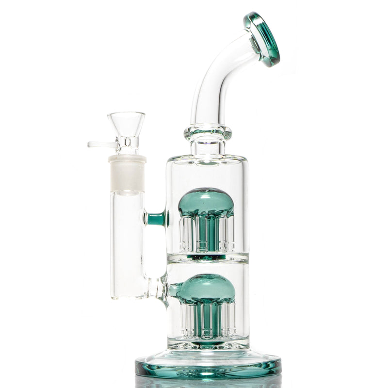 Shooters - Double Tree Perc Rig - Teal Accents - The Cave