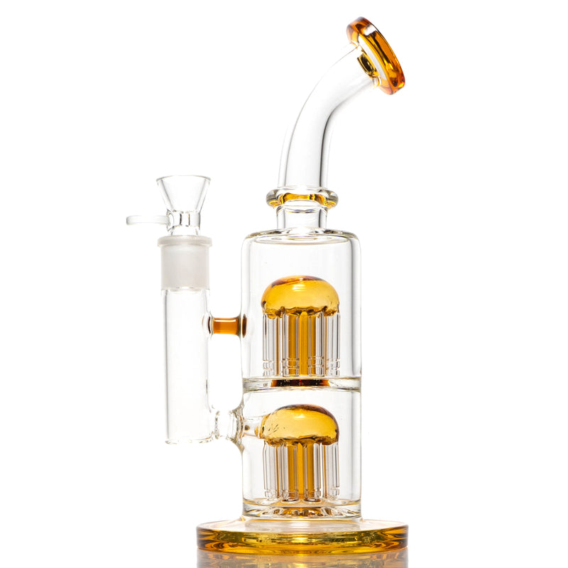 Shooters - Double Tree Perc Rig - Amber Accents - The Cave