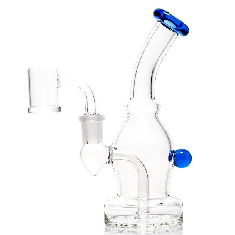 Shooters - Mini Mib Bubbler - Milky Blue Accent - The Cave