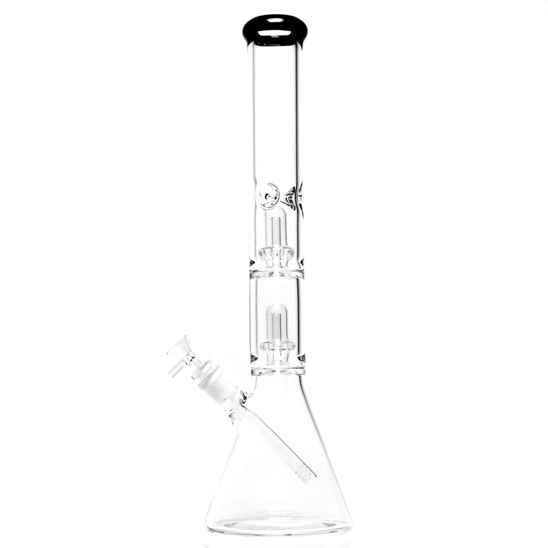 Shooters - 19" Double Circ Beaker - Black Accent - The Cave