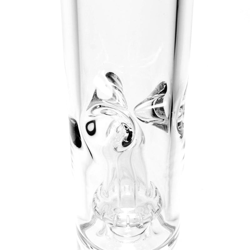 Shooters - 19" Double Circ Beaker - Milky Blue Accent - The Cave