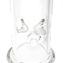 Shooters - 12" Tree Perc Diamond Base Beaker - Milky Blue Accent - The Cave