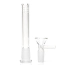 Shooters - 12" Tree Perc Diamond Base Beaker - Milky Blue Accent - The Cave