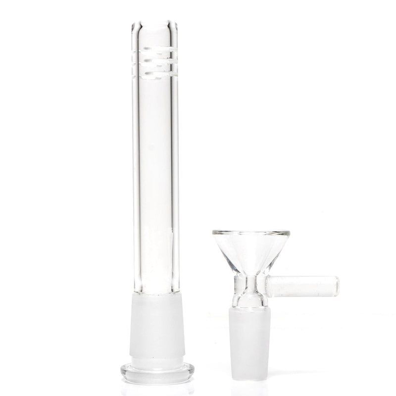 Shooters - 12" Tree Perc Diamond Base Beaker - Milky Blue Accent - The Cave