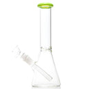 Shooters - 10" Beaker - Milky Green Accent - The Cave