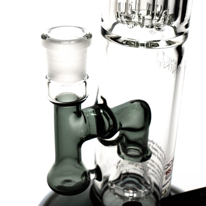 ROOR.US - 99 Series - 18” Fixed Straight w/ Barrel Perc - Smoke & White - Black & White Label - The Cave