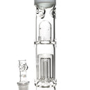 ROOR.US - 99 Series - 18” Fixed Straight w/ Barrel Perc - Smoke & White - Black & White Label - The Cave