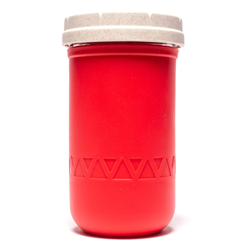 Re:Stash - Red Jar w/ White Lid - 12oz - The Cave