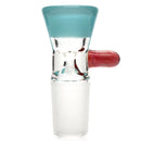 Unity Glassworks - Single Hole Martini Slide - 18mm - Agua Azul & Gold Ruby - The Cave