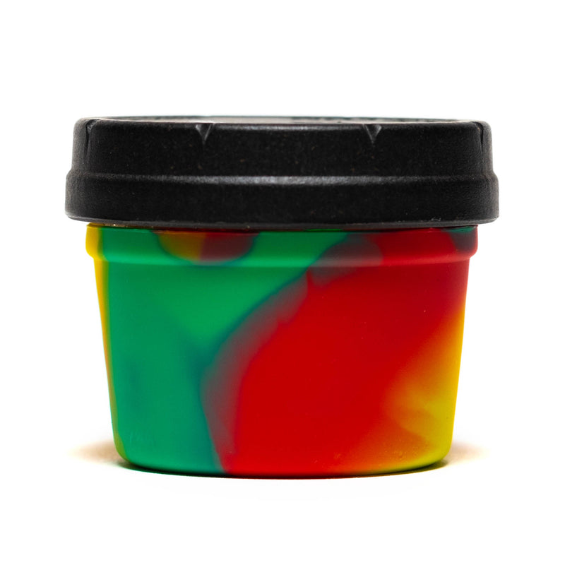 Re:Stash - Rasta Tie Dye Jar w/ Black Lid - 4oz - The Cave