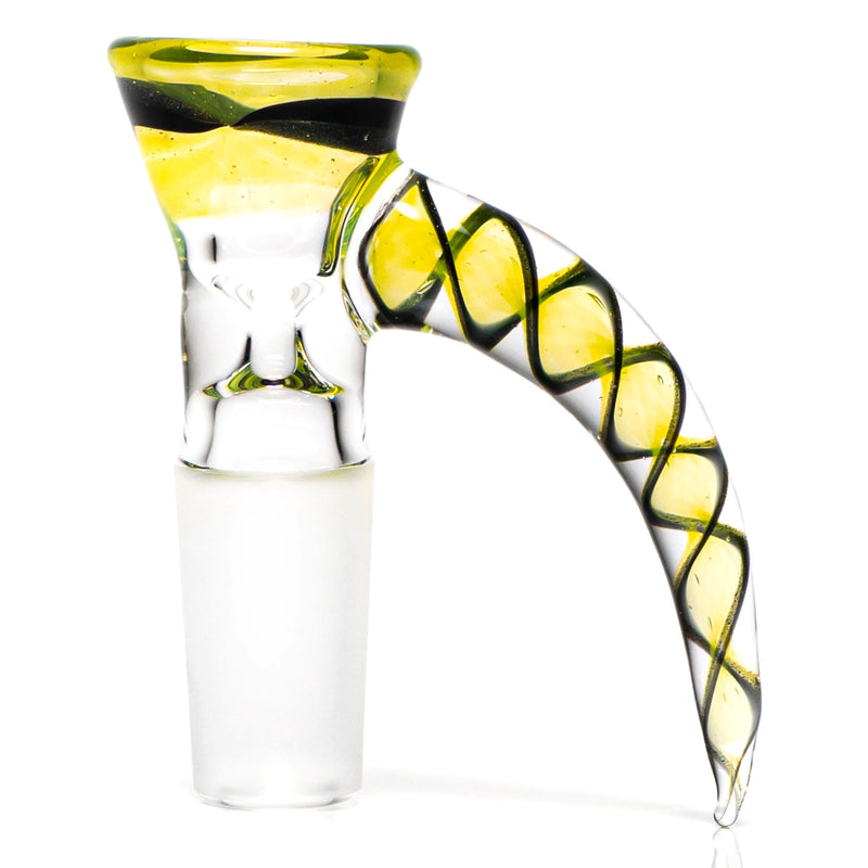 Pho_Sco - Single Hole Linework Horn Slide - 14mm - Lemon Drop, Steelwool & Black