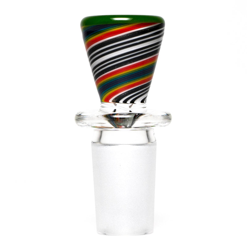 Aaron Vigil - Worked Martini Slide - 18mm - Rainbow & Jailhouse w/ Green Lip - The Cave