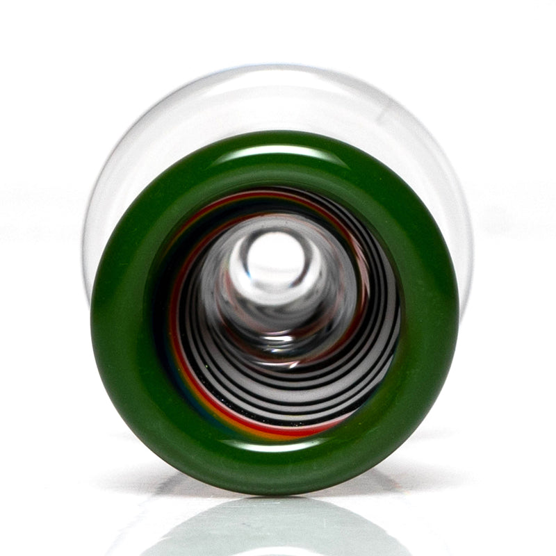 Aaron Vigil - Worked Martini Slide - 18mm - Rainbow & Jailhouse w/ Green Lip - The Cave