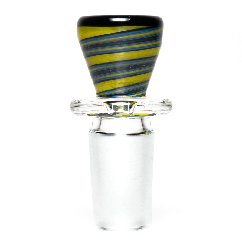 Aaron Vigil - Worked Martini Slide - 18mm - Yellow, Black & Blue - The Cave