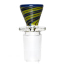 Aaron Vigil - Worked Martini Slide - 18mm - Green & Purple w/ Purple Lip - The Cave