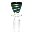 Aaron Vigil - Worked Martini Slide - 14mm - Green, White & Agua w/ Steelwool - The Cave