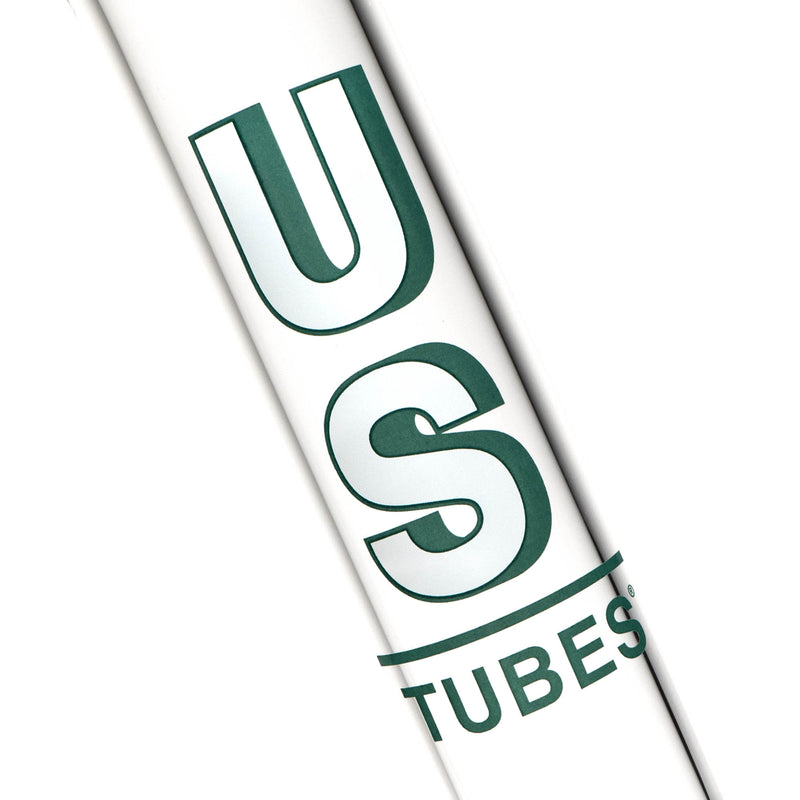 US Tubes - 14" Beaker 50x5 - Ice Pinch - Teal Shadow Label - The Cave