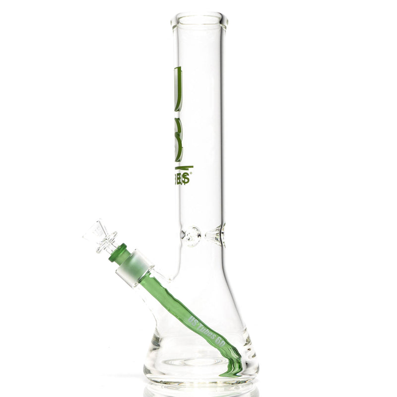 US Tubes - 14" Beaker 50x5 - Ice Pinch - Green Shadow Label - The Cave