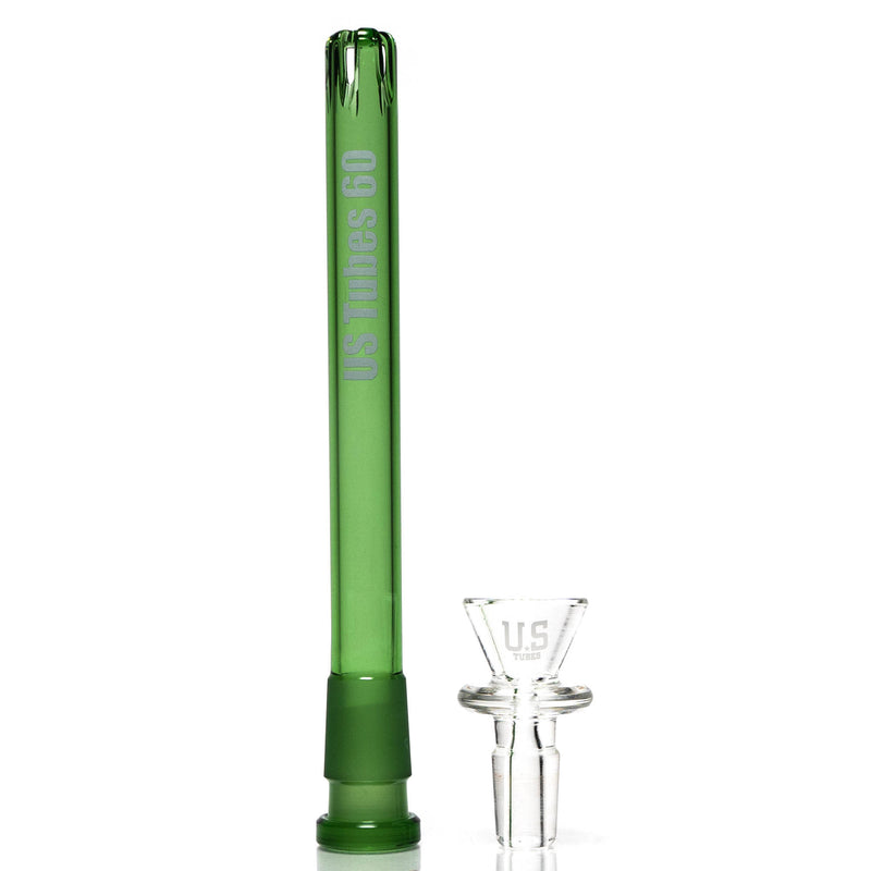 US Tubes - 14" Beaker 50x5 - Ice Pinch - Green Shadow Label - The Cave