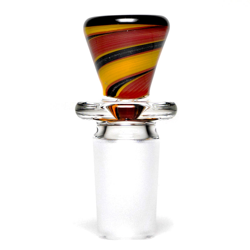 Aaron Vigil - Worked Martini Slide - 18mm - Burgundy & Yellow