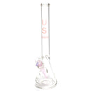 US Tubes - 18" Beaker 50x5 w/ 24mm Joint - Pink Vertical Label w/ Purple Handle Slide - The Cave