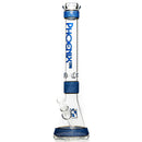 Phoenix Star - 18" Frit Band Beaker - 7mm - Blue & Gold - The Cave