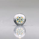 Steve H - Pearl - Compass Mandala - Blue Light Green & Yellow - The Cave