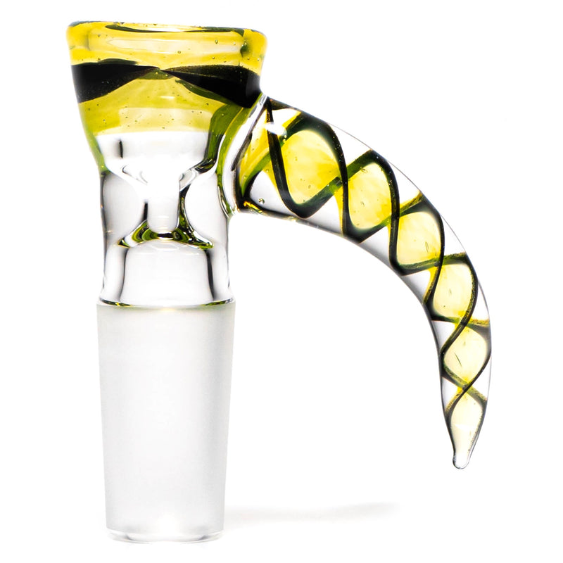 Pho_Sco - Single Hole Linework Horn Slide - 14mm - Lemon Drop, Steelwool & Black