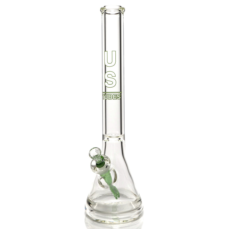 US Tubes - 18" Beaker 50x9 - Constriction - White & Green Vertical Label - The Cave