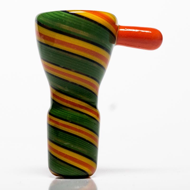 Shooters - Push Bowl Slide - 18mm - Yellow, Green, Black, & Orange Twist - The Cave