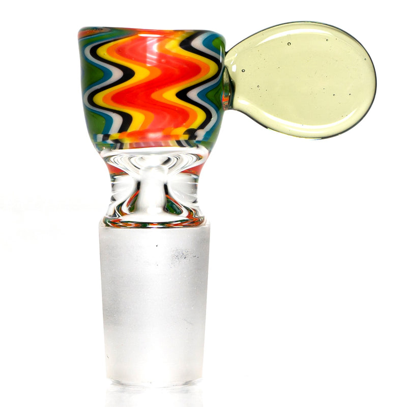 K2 Glass - Worked Snap Slide - 14mm - Fire & Earth Wag w/ CFL Potion Handle