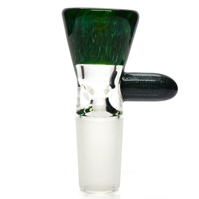 Unity Glassworks - Single Hole Martini Slide - 14mm - Exp. Green & Unobtainium - The Cave