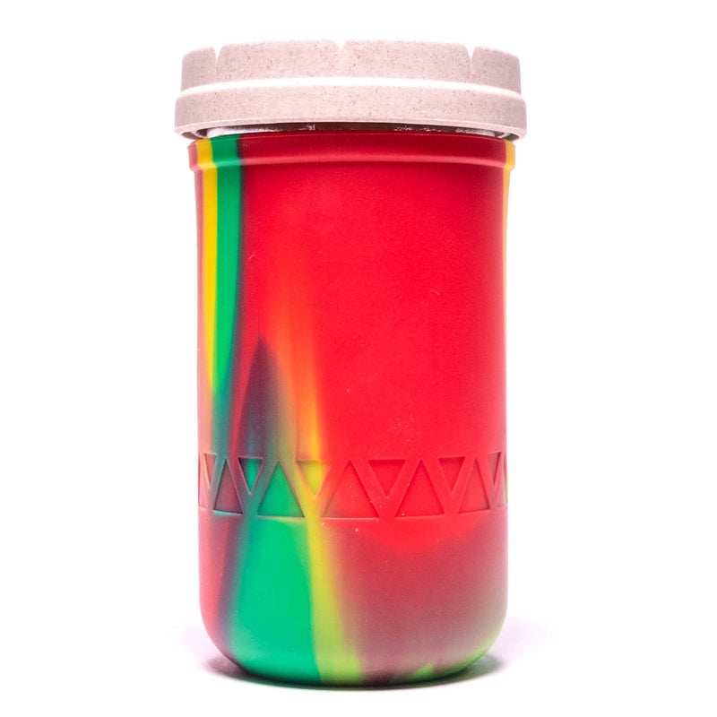 Re:Stash - Rasta Tie Dye Jar w/ White Lid - 12oz - The Cave