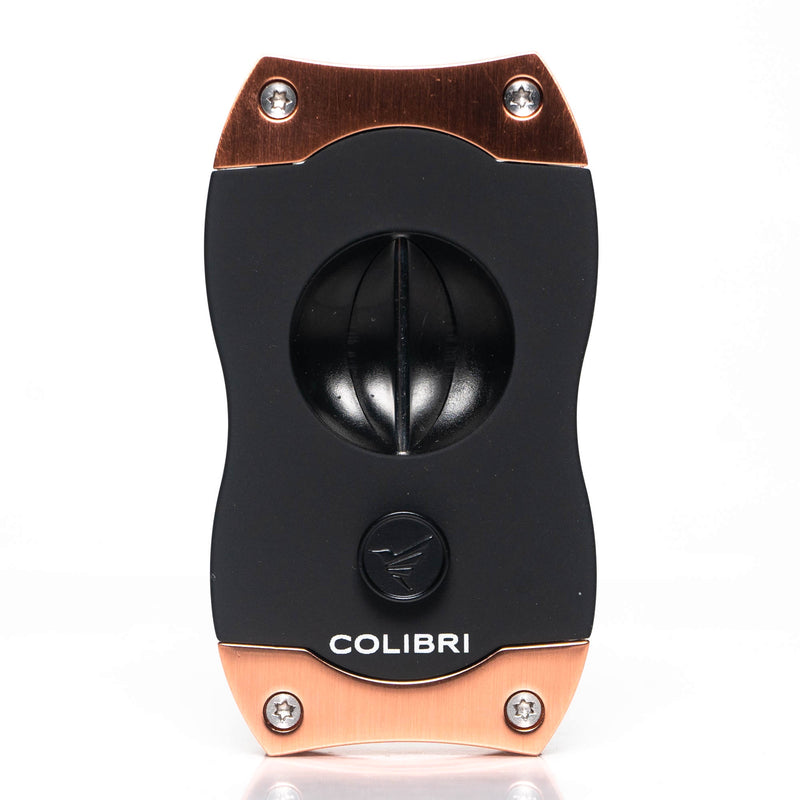 Colibri - Cigar Cutter - V-Cut - Black & Rose Gold - The Cave