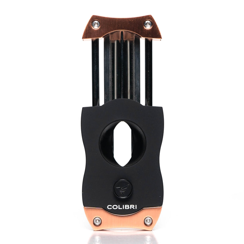 Colibri - Cigar Cutter - V-Cut - Black & Rose Gold - The Cave