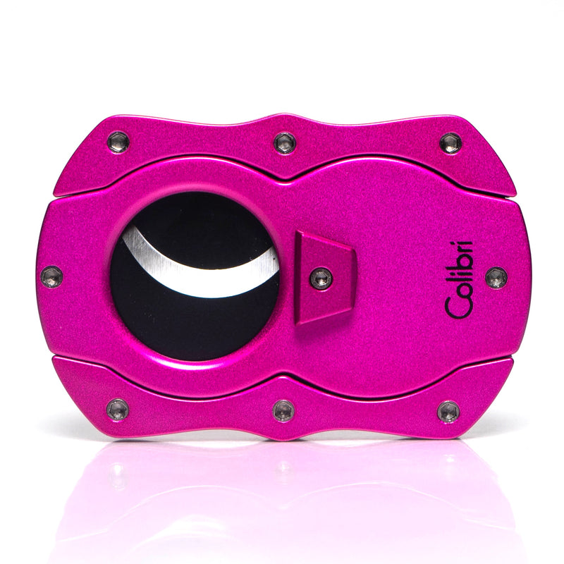 Colibri - Cigar Cutter - Cut - Lacquered Pink w/ Black Blades - The Cave