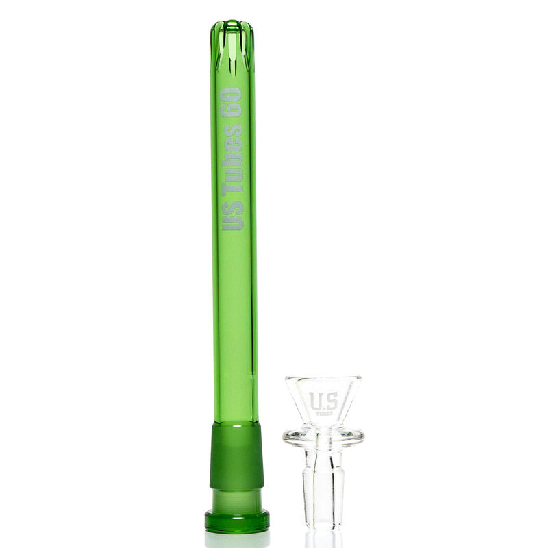 US Tubes - 14" Beaker 50x5 - Constriction - Green Vertical Label - The Cave