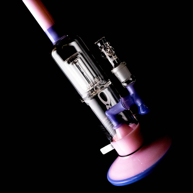 ROOR - Fixed Barrel Bubbler - Milky Pink & Purple - White Label - The Cave